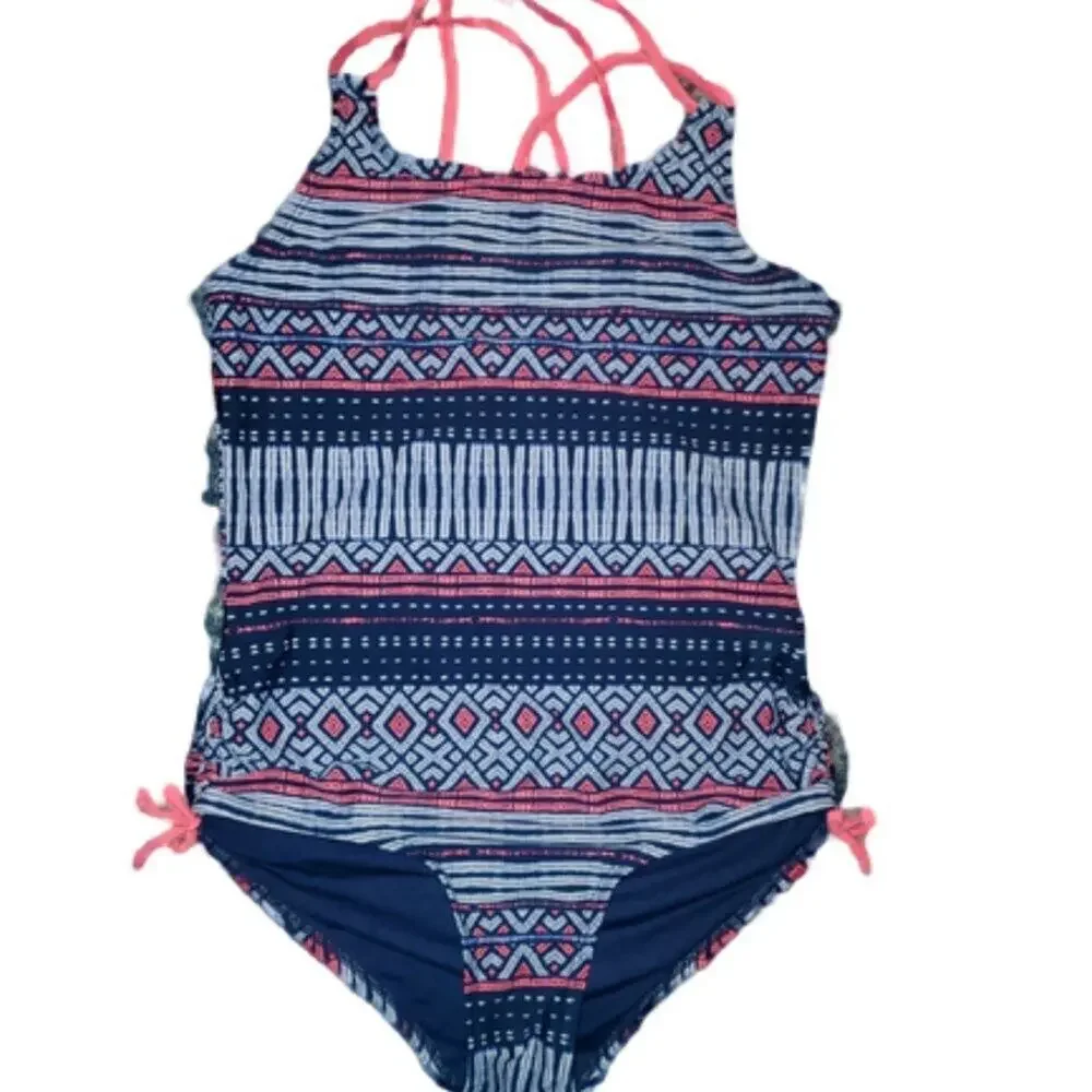 Old Navy Tribal Print One - Piece Swimsuit || Sz 14 || EUC